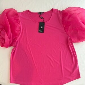 Pink Puff Sleeve Top